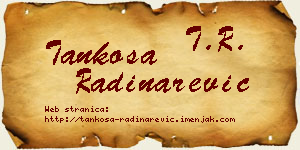 Tankosa Radinarević vizit kartica